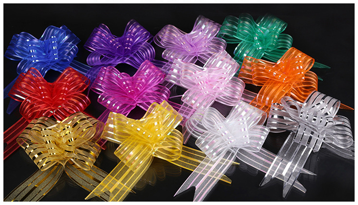 PS860701--45mm 78cm Organza Pull Bows for Gift Wrapping Christmas