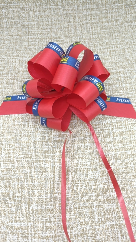 PEP871201--12CM  Embrossed Printed Pom Ribbon Bow for Holiday Festival Christmas Dectoration Gift Wr