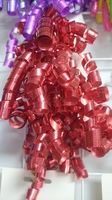 PME840601--Shiny Solid Embrossed Curly Swirls Bow for Christmas Holiday Gift Packing