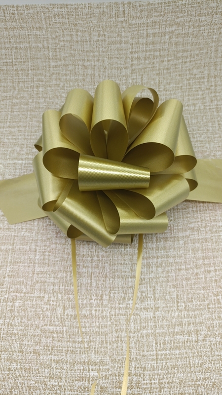 PM870402--8'' Wholesale Custom Christmas Red Blue Gold Flower PP Curling Plastic Gift Pull Bow Ribbo