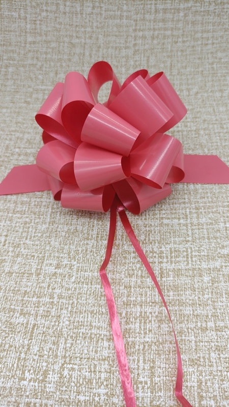 PC870302--5'' Wide Gift Wrap Elastic PP Poly Pull Bows for Christmas Tree Decoration