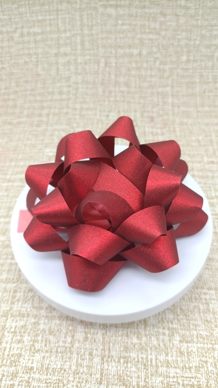 PG810501--5'' Glitter Ribbon Star Bow for Holiday Christmas Gift Wrapping Decoration 