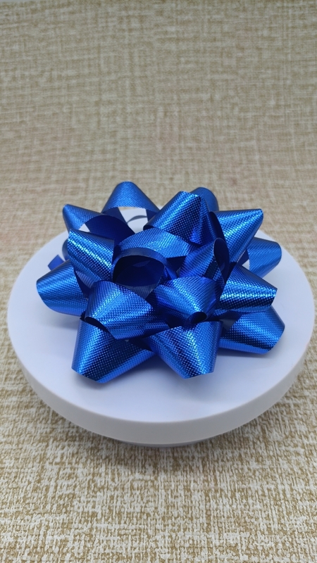 PME810401--4'' Metallic Embrossed Ribbon Star Bows